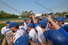 Baseball vs Babson  Wheaton College Baseball players celebrate their victory over Babson to win the NEWMAC Championship for the third year in a row. - (Photo by Keith Nordstrom) : Wheaton, baseball, NEWMAC